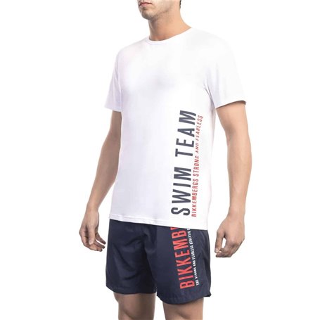 Bikkembergs Beachwear T-shirts Blanc Homme