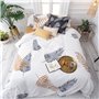 Housse de Couette HappyFriday Blanc Foliage  Multicouleur 240 x 220 cm