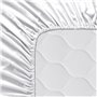 Drap housse HappyFriday BASIC Blanc 90 x 200 x 32 cm