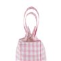 Sac organisateur pour poussette de bébé Mi bollito Rose Vichy 10 x 35 x 35 cm