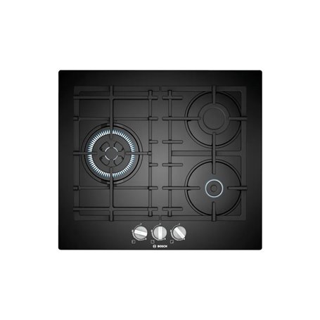 Bosch Serie 4 PNC6B6B90 plaque Noir Intégré 60 cm Gaz 3 zone(s)