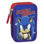 Pochette à crayons triple Sonic Bleu 12