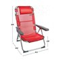 Chaise de Plage Colorbaby Rouge 48 x 60 x 90 cm