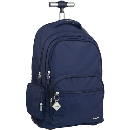 Cartable à roulettes Milan 1918 Blue marine 52 x 34