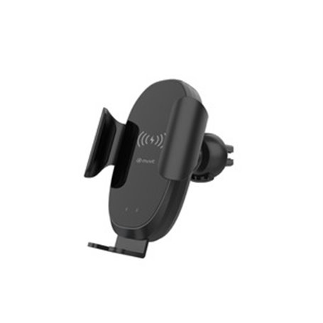 SUPPORT VOITURE CHARGEUR INDUCTION QI 15W + DETECTEUR CAPTEUR INFRAROUGE POUR OUVERTURE AUTOMATIQUE EN PLASTIQUE RECYCLE