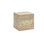 WOODEN CUBE CLICK CLOCK ASH / GREEN LED