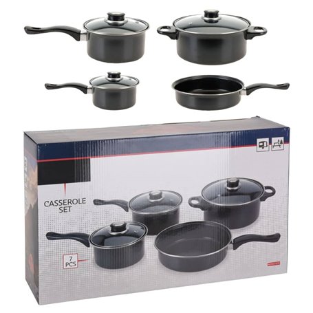 Excellent Houseware Ensemble de casseroles antiadhésives 7 pcs