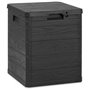 Coffre de jardin WOODY'S - Résine - Capacité 90L - Anthracite
