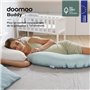 Coussin de Maternité BABYMOOV DOOMOO Buddy - Cloudy kaki - Coton bio et oeko-Tex - 180 x 45 x 16 cm
