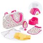 Accessoires poupon - COROLLE - Coffret Accessoires a langer fleuri - Pour poupon 36 et 42 cm - 7 accessoires - Des 2 ans