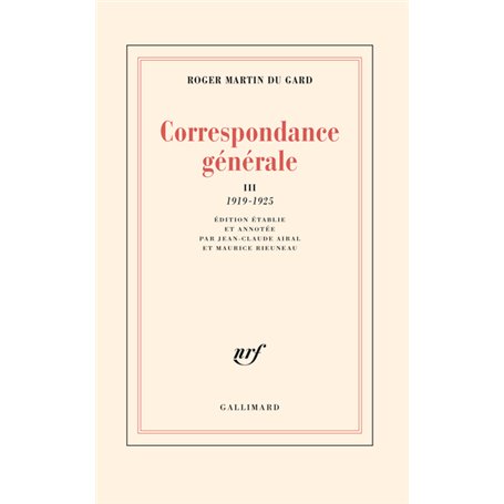 Correspondance générale