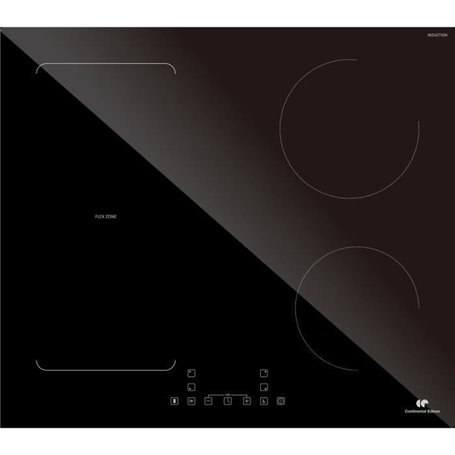 CONTINENTAL EDISON Table induction 4 zones  CETI4ZFLEX3  - Flex  - 7200W -  4 boosters - noir