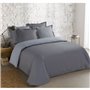 VISION - Bicolore - Housse de couette Réversible 200x200cm avec 2 taies 65x65cm -Gris/gris perle - 100% coton
