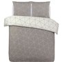 Parure Housse de couette - VISION - Hugo - Parure réversible - 260 x 240 cm - 2 taies assorties 65 x 65 cm - Beige - 100% coton