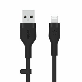 Belkin Cbl Silicqe USB-A LTG 2M noir