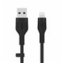 Belkin Cbl Silicqe USB-A LTG 2M noir