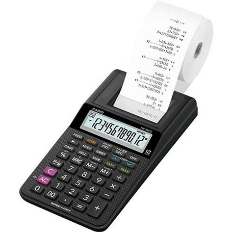 Calculatrice dimpression Casio HR-8RCE-BK Noir Métal Plastique