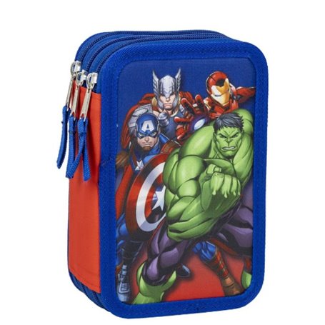 Pochette à crayons triple The Avengers Bleu 12