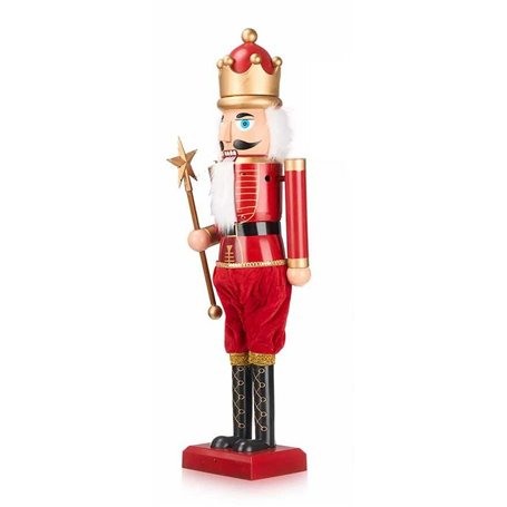 Figurine Décorative Casse-Noisette Rouge Musique Mouvement Extensible Plastique