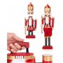 Figurine Décorative Casse-Noisette Rouge Musique Mouvement Extensible Plastique