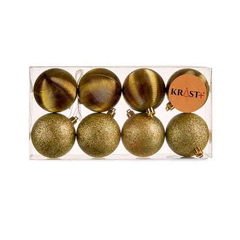Image secondaire de Lot de boules de Noël Vert PVC (12 Unités)