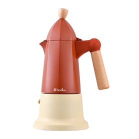 Cafetière Italienne Benetton SAFARI BE Aluminium Bois de hêtre 6 Tasses 600 ml
