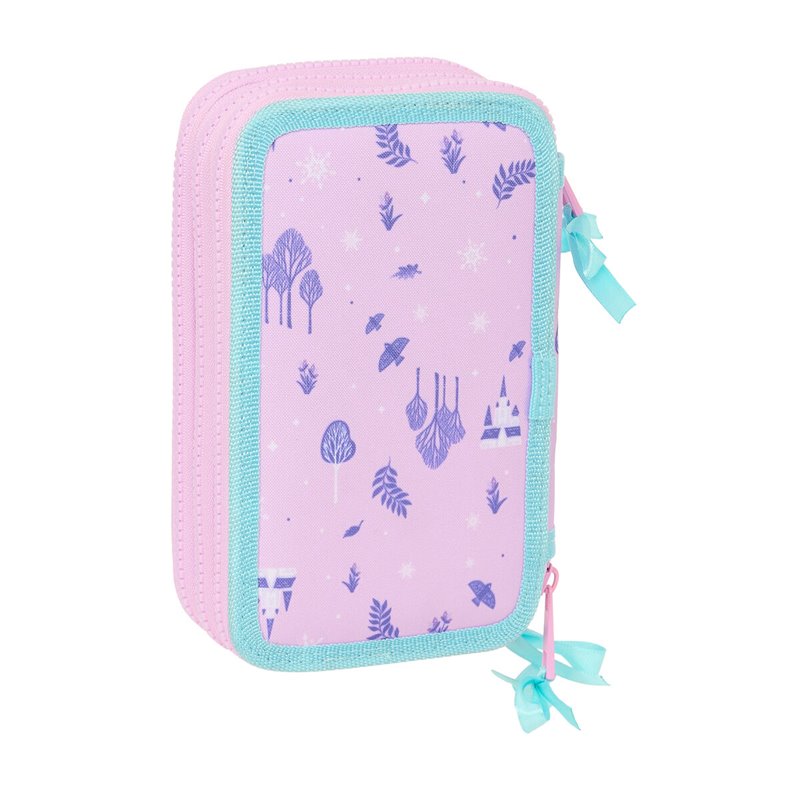 Image secondaire de Pochette à crayons triple Frozen Cool days Violet Bleu ciel 12,5 x 19,5 x 5,5 cm 36 Pièces