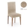 Housse de Chaise Eysa ROC Beige 50 x 60 x 50 cm 2 Unités
