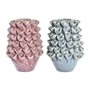 Vase DKD Home Decor Fleur Rose Turquoise 18 x 18 x 27 cm Grès 20 x 20 x 27 cm méditerranéen (2 Unités)