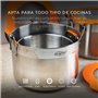 Batterie de Cuisine San Ignacio Compact Noir Orange 5 Pièces