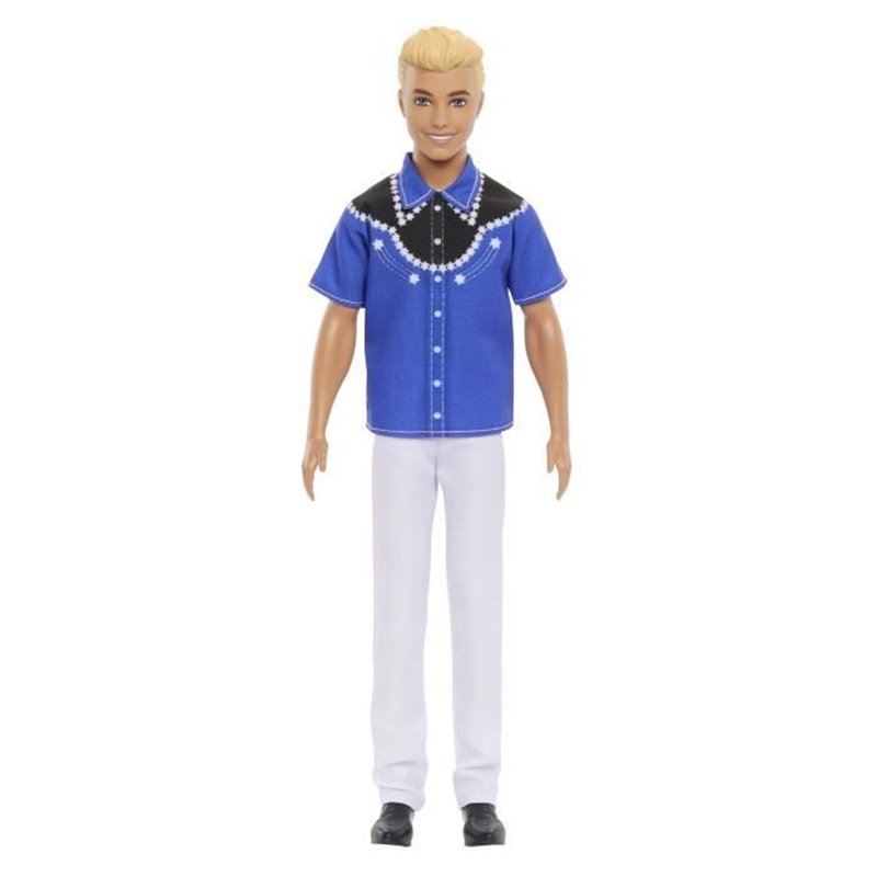 Image secondaire de Barbie-Fashionistas-Poupée Ken blond look western HRH25