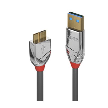 Lindy 36659 câble USB 3 m USB 3.2 Gen 1 (3.1 Gen 1) USB A Micro-USB B Gris