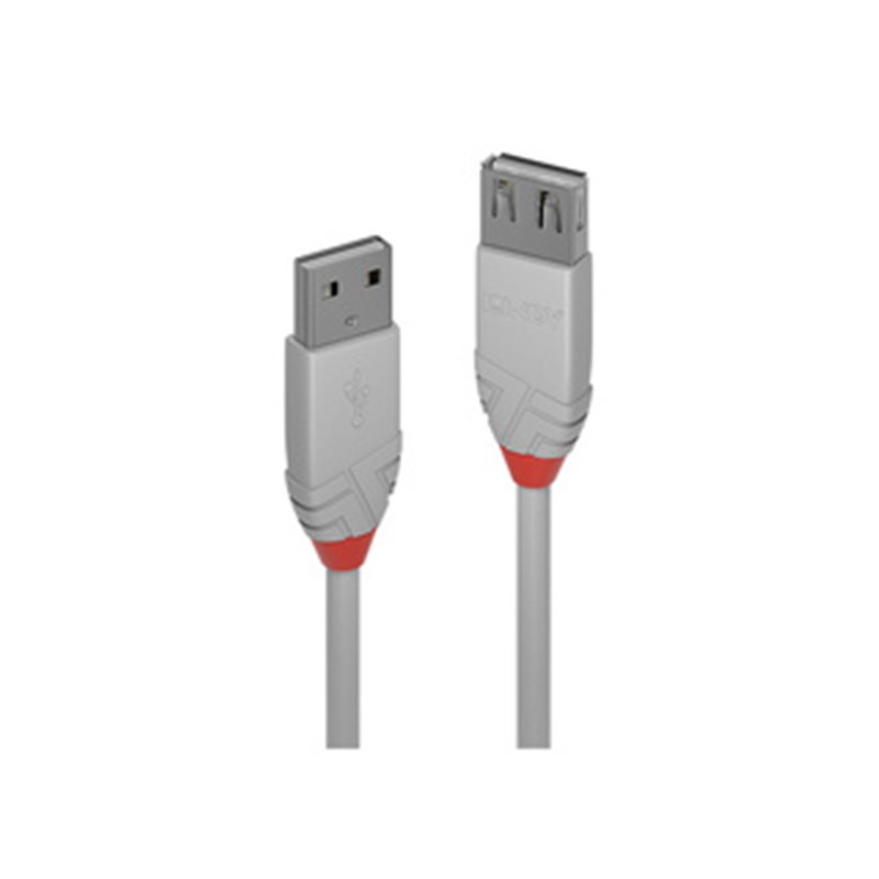 Lindy 36710 câble USB 0,2 m USB 2.0 USB A Gris