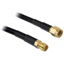 DeLOCK 2m RP-SMA câble coaxial CFD200 Noir