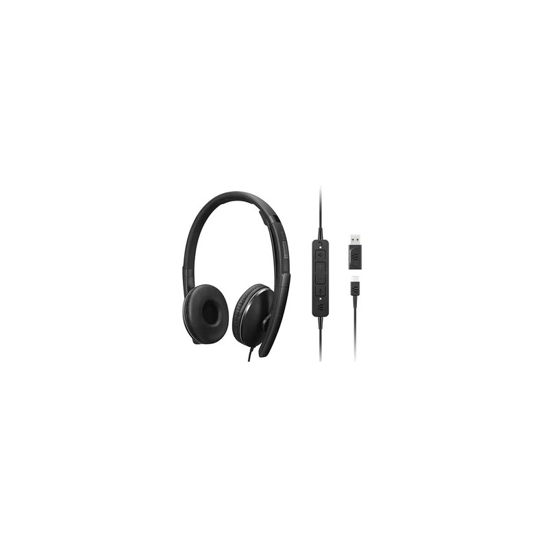 Lenovo 4XD1M45627 écouteur/casque Avec fil Arceau USB Type-C Noir