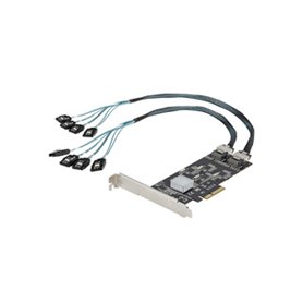 StarTech.com Carte Contrôleur SATA PCIe 8 ports - Carte Extension SATA PCI Express 6Gbps avec 4 Contrôleurs Hôte - Carte SATA PC