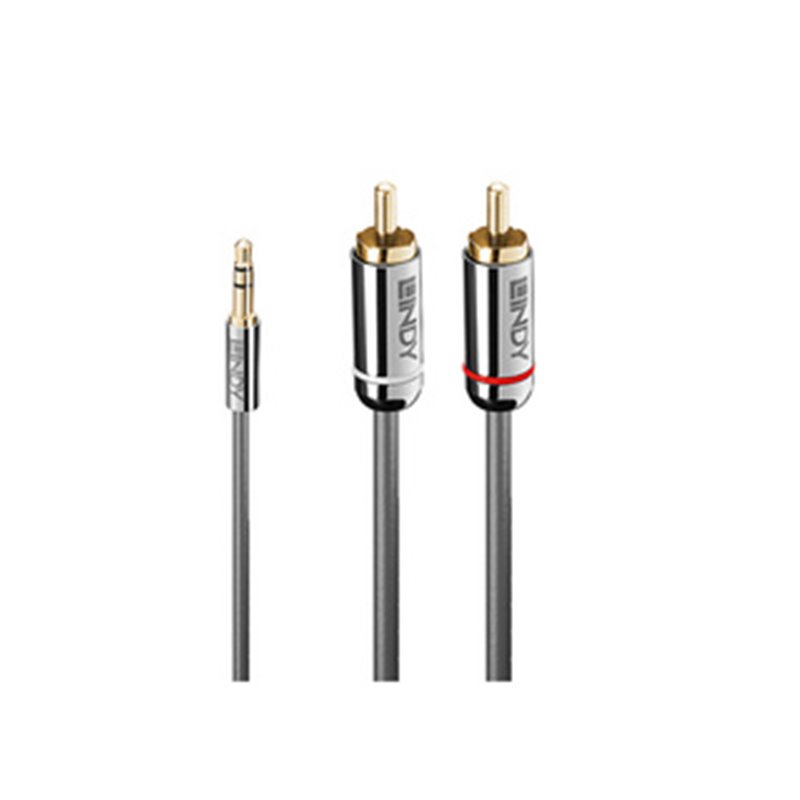 Lindy 35336 câble audio 5 m 3,5mm 2 x RCA Anthracite