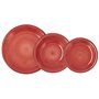 Service de Vaisselle Quid Vita 18 Pièces Céramique Rouge