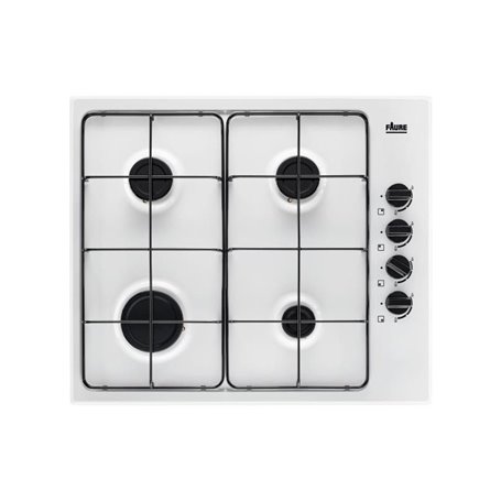 Faure Table:Gaz - Largeur (mm):594 - Email - 4 foyers - Bandeau de commandes  FAURE - FGH62414WA