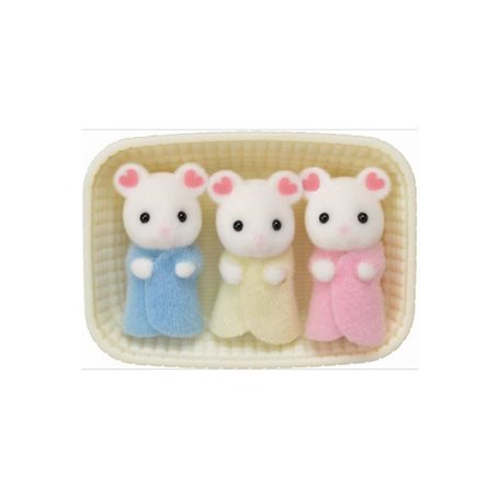 Sylvanian Families Les triplés souris marshmallow