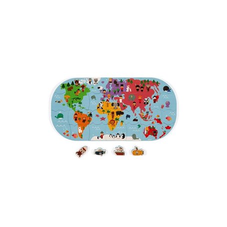 Jouet pour le bain Janod Puzzle carte des explorateurs du bain