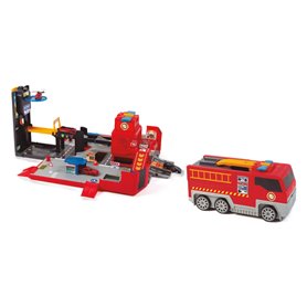 Dickie Fold Out Fire Truck and Garage Playset 203719005