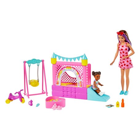 Barbie Skipper Babysitters Inc.  Coffret Skipper Baby-Sitter Château Gonflable