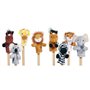 GOKI Lot de 8 Marionnettes à doigt animaux sauvages