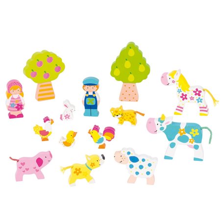 GOKI Susibelle Animaux et personnages de la ferme 14 pièces