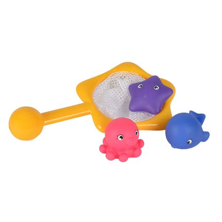 ABC bath animals with landing net