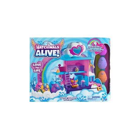 Hatchimals ALIVE - Playset Hatchi-Nurserie - Univers De Jeu Pour Figurines - 4 Oeufs 4 Figurines À Collectionner & 13 Accessoire