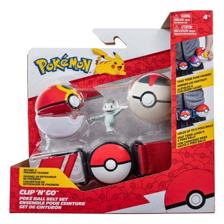 Boti - Pokemon Clip N Go Pokeball Belt Playset - Machop 38092