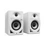 Paire d'enceintes de monitoring Pioneer DJ DM-40D-BT-W - Bluetooth - Bass Reflex - 2x19W - Mode DJ ou Production - Blanc