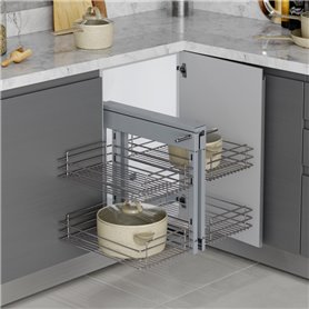 Emuca 8977211 Système d angle extractible pour meuble de cuisine Suprastar